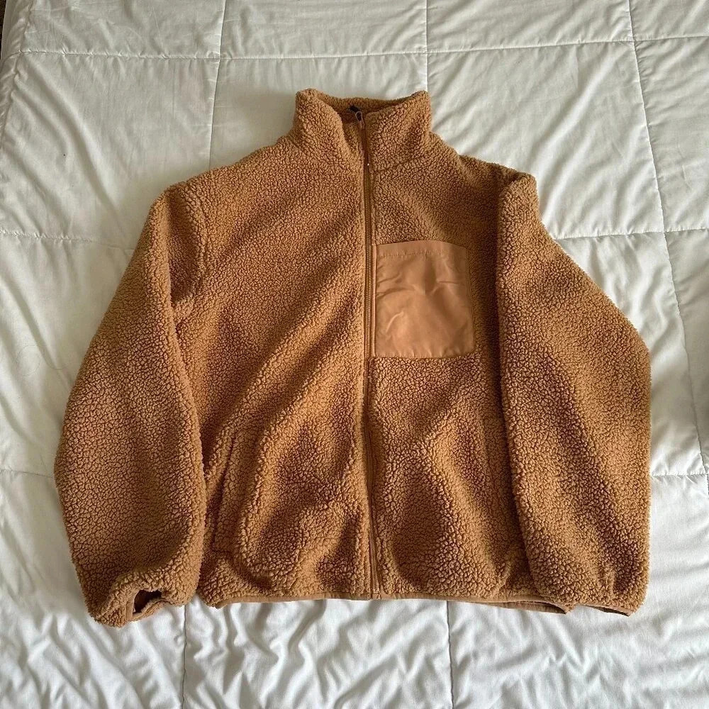 Brown Fleece Full Zip Jacket